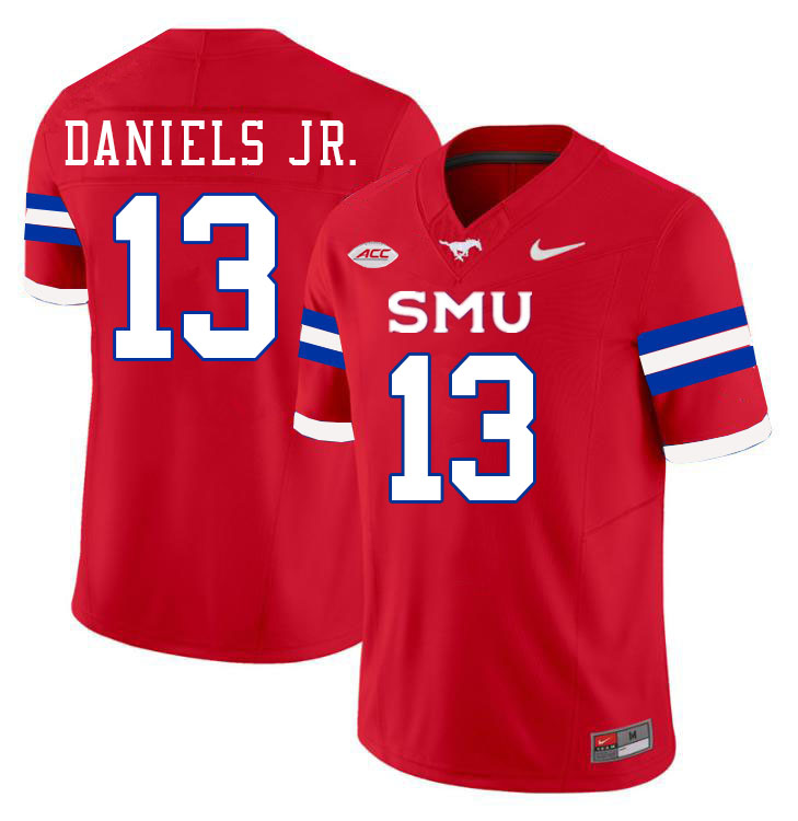 SMU Mustangs #13 Roderick Daniels Jr. Jersey College Football Uniforms-Red